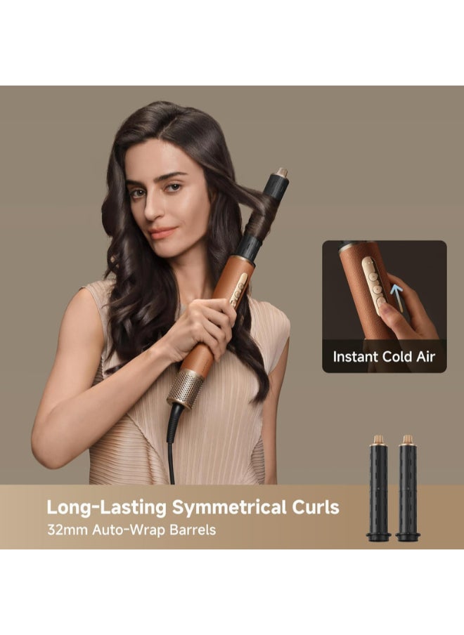 Dreame Dreame AirStyle Pro, 7-in-1 Hair Styler, Fast Drying, 2 Curling Barrels, Volumizing Hair, Smoothing Brush, Reduce Frizz, Leather Package, Airflow Styling, Magnetic Design- AMF18A  - Image 5