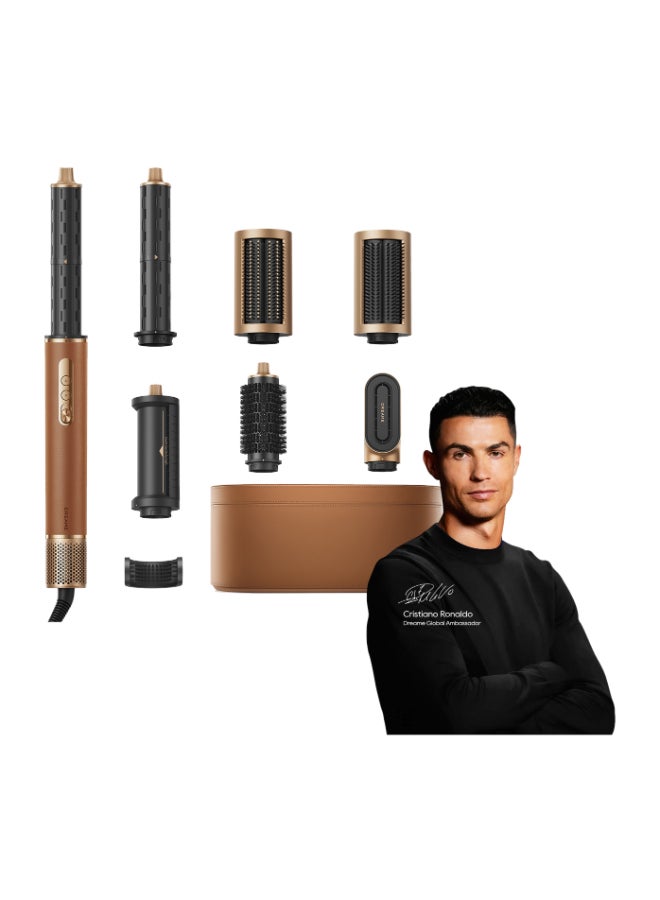 Dreame AirStyle Pro, 7-in-1 Hair Styler, Fast Drying, 2 Curling Barrels, Volumizing Hair, Smoothing Brush, Reduce Frizz, Leather Package, Airflow Styling, Magnetic Design- AMF18A - Image 1