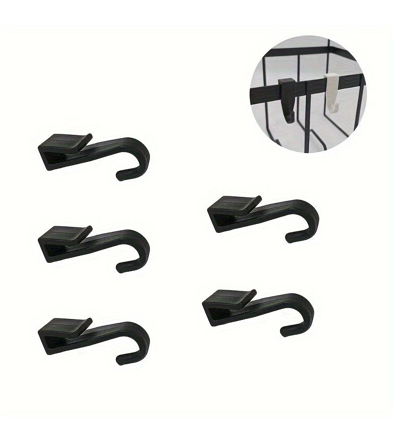5 White Mini Storage Hooks Bathroom Clothes Hanger Clip Household Storage Shelf Rack Kitchen Accessories - Image 1