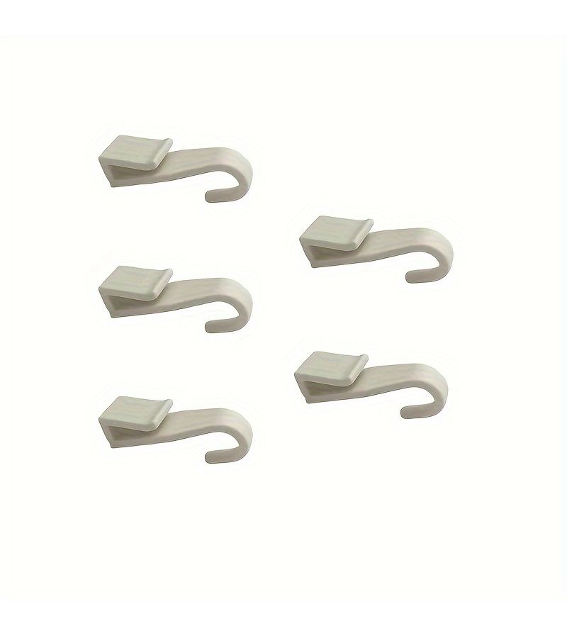 5 White Mini Storage Hooks Bathroom Clothes Hanger Clip Household Storage Shelf Rack Kitchen Accessories - Image 5
