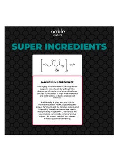 noble nature Noble Nature Magnesium L-Threonate - 60 tablets - 2000 mg per serving - Supports Bone, Muscle and Nerve Health  - Image 4
