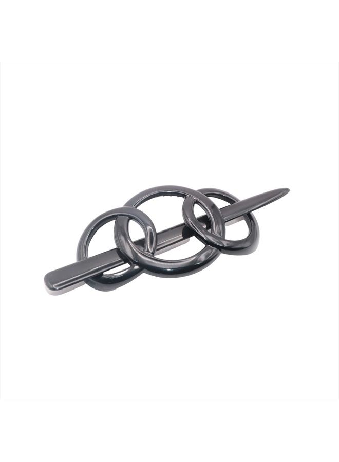 Parcelona French Triple Ringed 3.5" Black Cellulose Hair Slider Pin Thru Holder Barrette Non Slip Women Hair Accessories, Made in France - Image 5