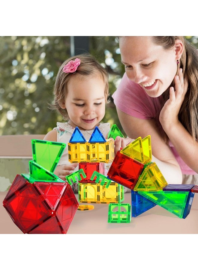 Magblock Magnetic Tiles Toys for Kids Preschool Learning, Magnetic Blocks Sensory Montessori Toys Set All Pieces with Magnets, Ideal STEM Educational Construction Gifts for 3+ Year Old Boys and Girls 32PCS  - Image 2
