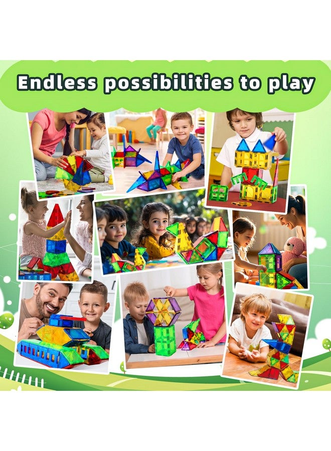 Magblock Magnetic Tiles Toys for Kids Preschool Learning, Magnetic Blocks Sensory Montessori Toys Set All Pieces with Magnets, Ideal STEM Educational Construction Gifts for 3+ Year Old Boys and Girls 32PCS  - Image 5