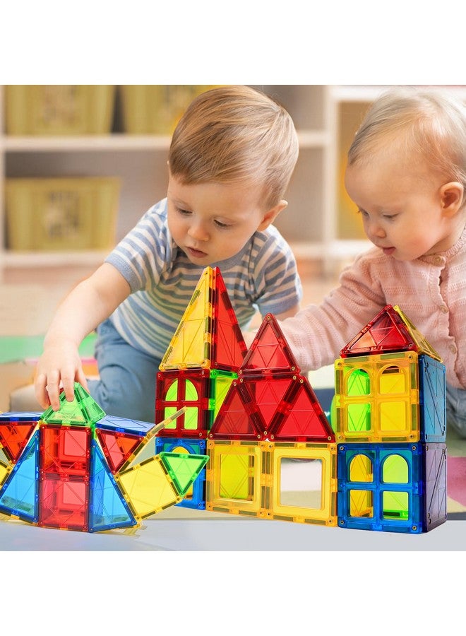 Magblock Magnetic Tiles Toys for Kids Preschool Learning, Magnetic Blocks Sensory Montessori Toys Set All Pieces with Magnets, Ideal STEM Educational Construction Gifts for 3+ Year Old Boys and Girls 32PCS  - Image 4