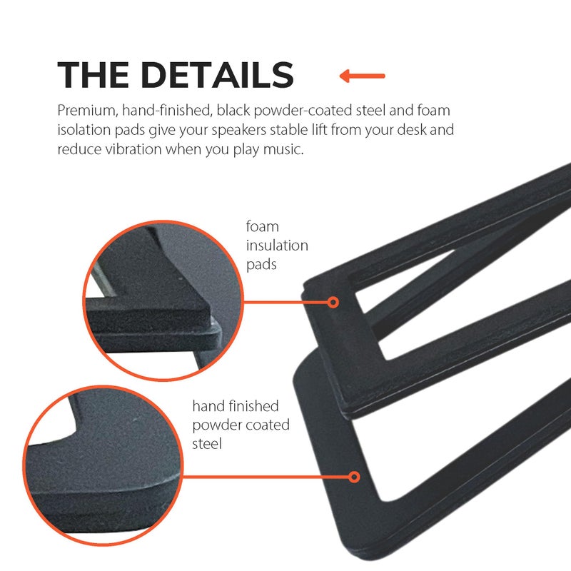 Audioengine حامل مكبرات الصوت المعدني Audioengine DS1M - مائل لمكبرات الصوت المكتبية، الاستوديو ومكبرات الصوت المكتبية - Image 3