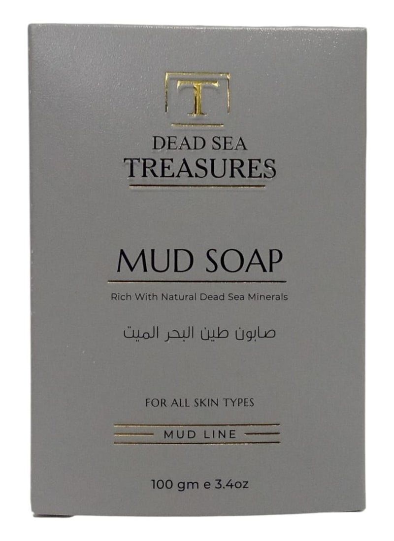 DEAD SEA treasures - Sea Mud Soap for Cleansing the Face and Body 100g - Image 1