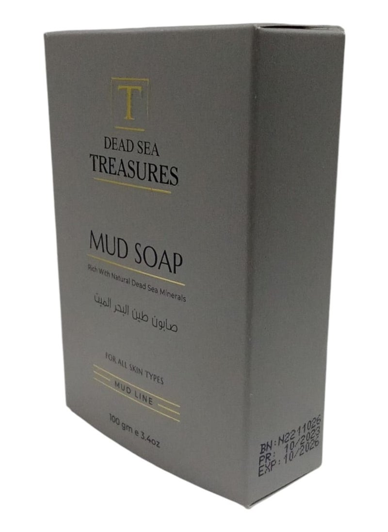 DEAD SEA treasures - Sea Mud Soap for Cleansing the Face and Body 100g - Image 1