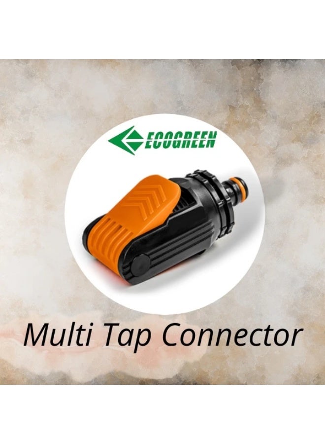 Ecogreen Multi Tap Connector , Kitchen Mixer Tap To Garden Hose Pipe Connector With Adjustable Nozzle Indoor Outdoor Universal Click-Lock Adaptor - Image 1