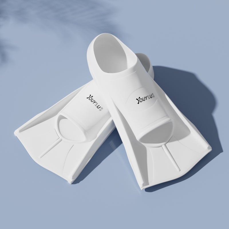 Generic Kids Professional Swim Fins for Training Milky White