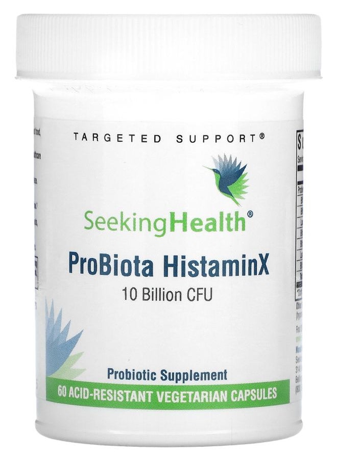 Seeking Health ProBiota HistaminX 10 Billion CFU 60 Acid-Resistant Vegetarian Capsules 