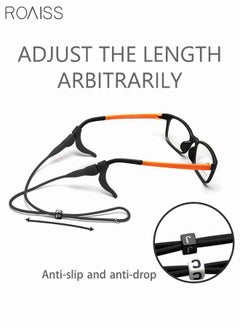 Eyeglasses Strap-Chains-Cord Eco-Friendly Silicone Sunglass String for Men Women Kids Adjustable Eyewear Retainer with Ear Hooks for Reading Glasses Sports and Outdoor Activities Black - pzsku/Z8FC818A94C5ADBA7A1B7Z/45/_/1677649567/1a8b6856-10f9-45e7-a578-5dac667a07fe