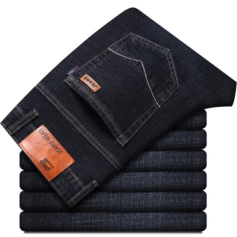 Unisex Classic Denim Jeans Loose Fit Daily Outdoor Wear - Image 1