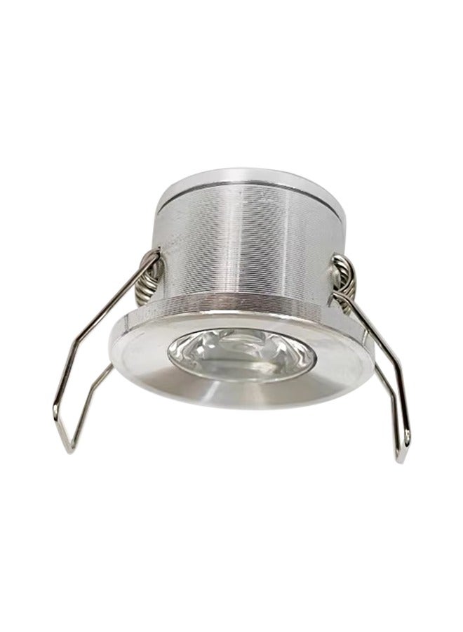 2 حزمة أضواء LED صغيرة مجوفة 3 وات ضوء سقف AC85-265V لغرفة المعيشة الداخلية وغرفة النوم وخزانة المجوهرات وعرض العدادات وسقف المنزل (فضي، 3000K لون أبيض دافئ)  - Image 1