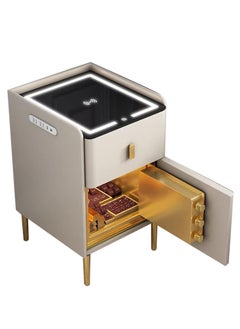 Kidle Smart Bedside Table Safe Integrated Home Anti-Theft Multifunctional Wireless Charging with Light USB Light Luxury Bedside Cabinet  - Image 1