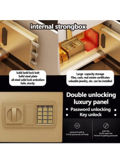 Kidle Smart Bedside Table Safe Integrated Home Anti-Theft Multifunctional Wireless Charging with Light USB Light Luxury Bedside Cabinet  - Image 3