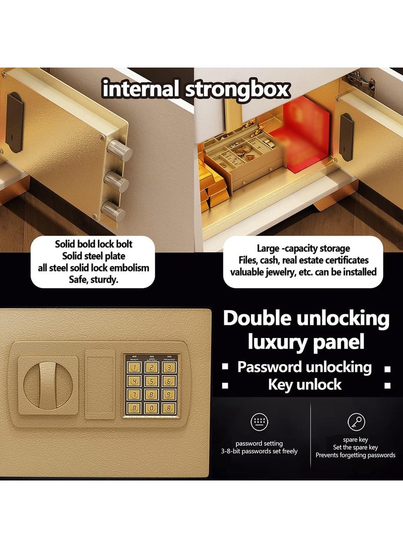 Kidle Smart Bedside Table Safe Integrated Home Anti-Theft Multifunctional Wireless Charging with Light USB Light Luxury Bedside Cabinet  - Image 3