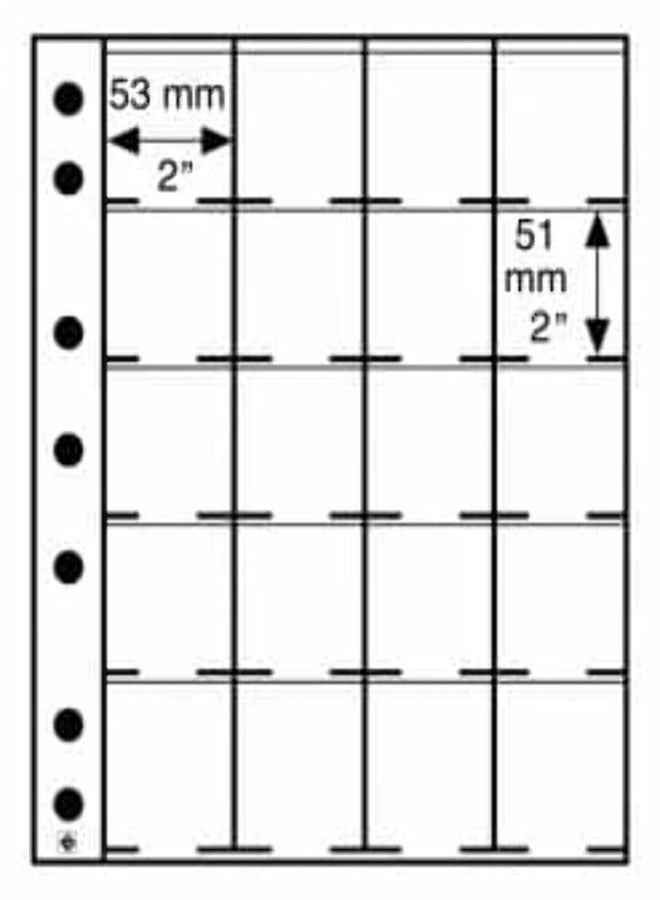 Lighthouse Plastic Stock Pages Grande, with 20 Spaces for Coin Holders - Image 2