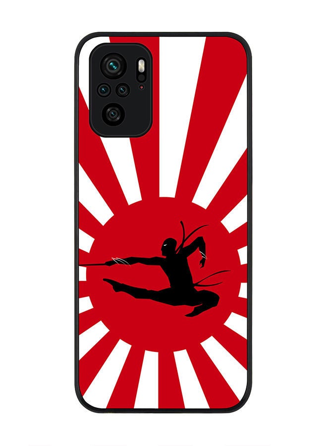 Stylizedd Rugged Black edge case for Redmi Note 10S/Redmi Note 10 4G Slim fit Soft Case Flexible Rubber Edges Anti Drop TPU Gel Thin Cover - Son Of Ninja - Image 1