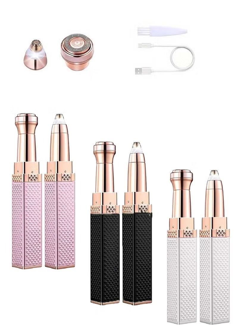 BLAWLESS Eyebrow Trimmer & Facial Hair Removal for Women, 2 in 1 Eyebrow Razor and Hair Remover, Rechargeable Painless Razors for Face Peach Fuzz, Eyebrow, Lips, Body, Chin, Arms, with Built in LED Light - Image 1