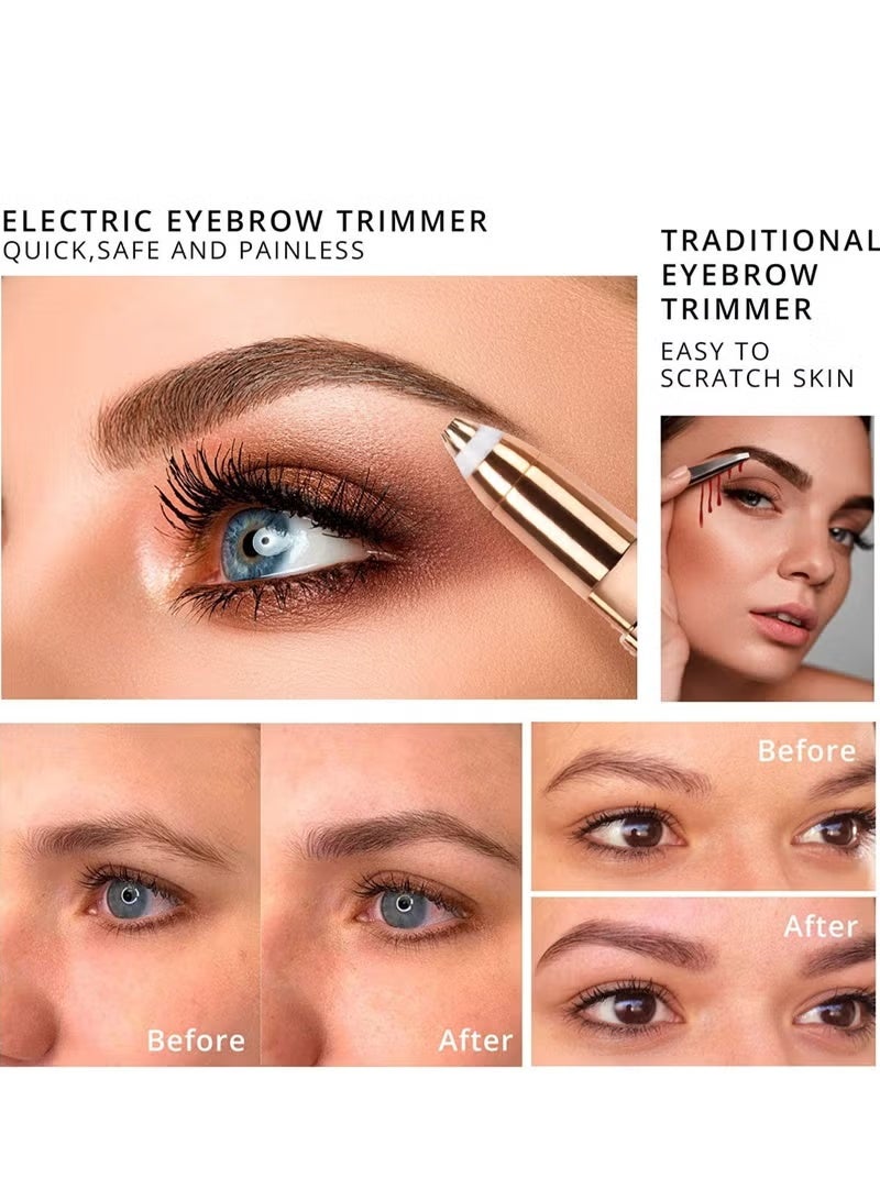 BLAWLESS Eyebrow Trimmer & Facial Hair Removal for Women, 2 in 1 Eyebrow Razor and Hair Remover, Rechargeable Painless Razors for Face Peach Fuzz, Eyebrow, Lips, Body, Chin, Arms, with Built in LED Light - Image 3