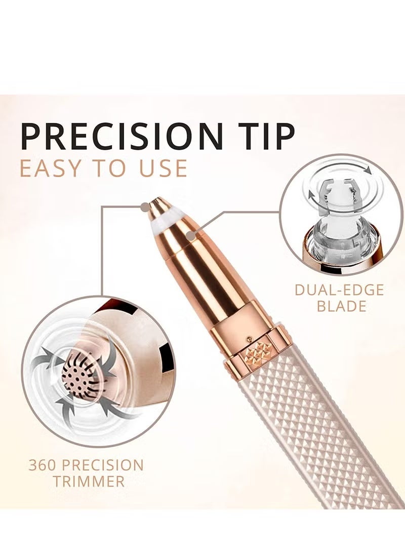 BLAWLESS Eyebrow Trimmer & Facial Hair Removal for Women, 2 in 1 Eyebrow Razor and Hair Remover, Rechargeable Painless Razors for Face Peach Fuzz, Eyebrow, Lips, Body, Chin, Arms, with Built in LED Light - Image 2