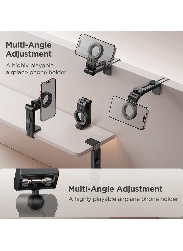 JAJEEK Magnetic Airplane Phone Holder – Travel Essentials | 360° Rotatable, Hands-Free Desk & Car Mount for iPhone 16 Pro Max & Smartphones | Secure & Convenient Mount for Travel, Driving & Work - Image 4