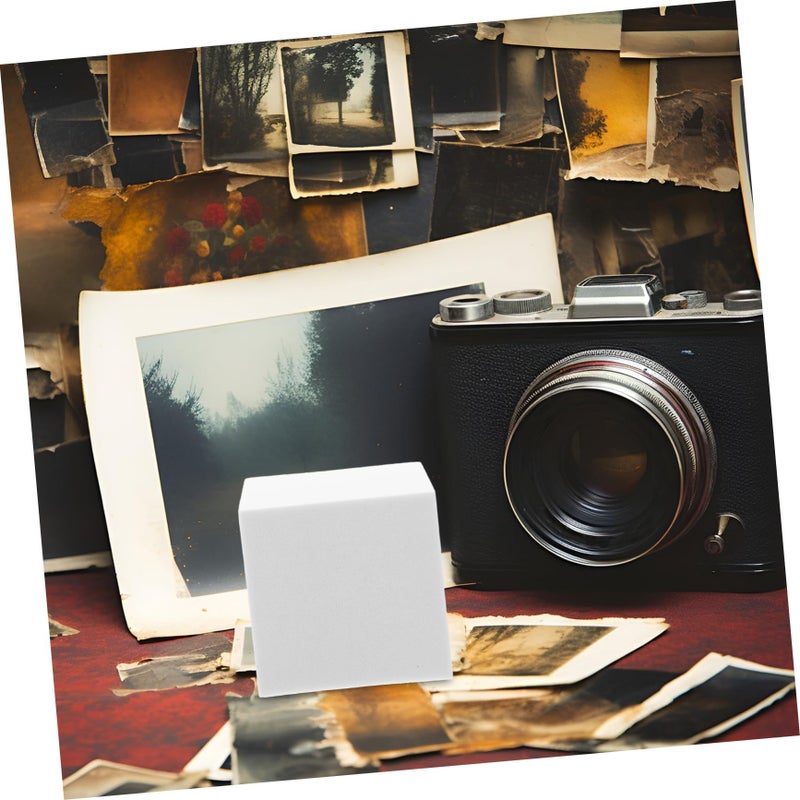 3 Piece White Foam Geometry Cubes for Photography Props Product Makeup Display - Image 2