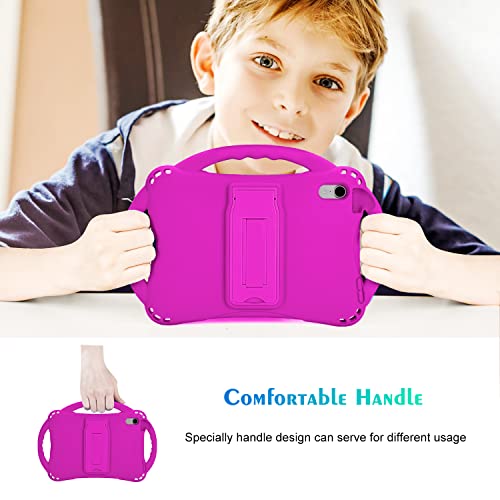TopEsct Kids Case for iPad mini 7 (A17 Pro) 2024 /iPad Mini6 2021, Shockproof Silicone Cover with Handle Stand for 8.3" iPad mini 6th/7th Gen,Purple - Image 3