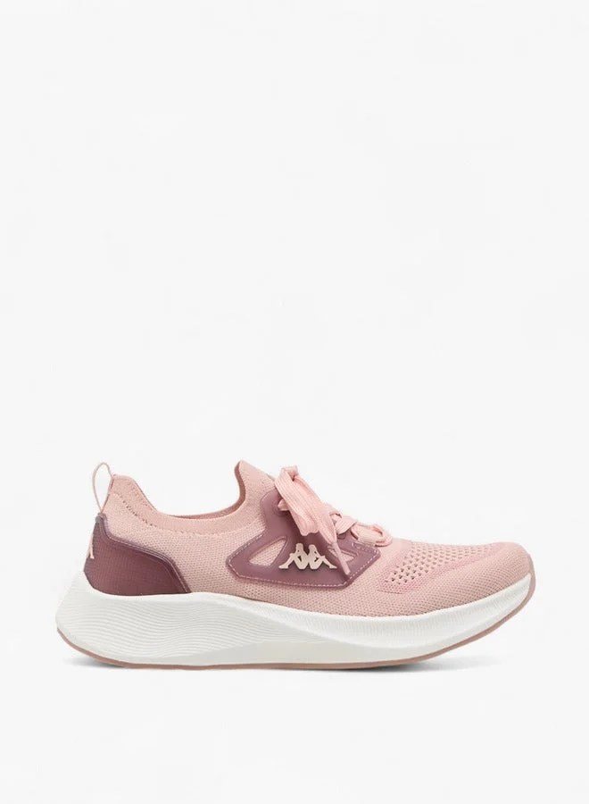 Women's Textured Sports Shoes with Lace-Up Closure