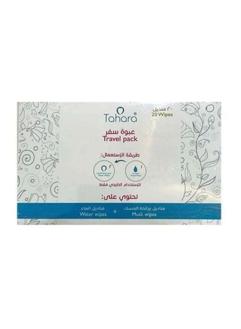 طهارة عبوة السفر مناديل نسائية بروائحة المسك -20منديل