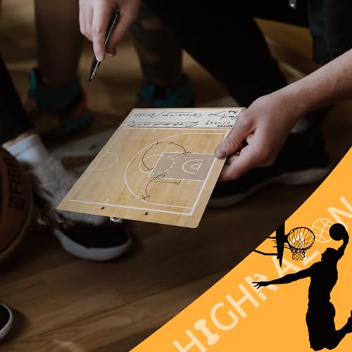 HIGHRAZON Basketball Coaches Clipboard,White Double-Sided Dry Erase Coach Clipboard, Color Basketball Whiteboard for Coaches, White Board with Marker for Coaches Gift - Image 5