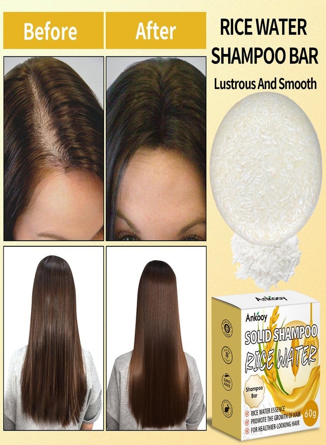 ANKOOY 2 Pack Rice Water Shampoo Bar,Rice Shampoo Bars for Hair Growth,Dry Hair Shampoo Soap for Hair Care,Solid Soap for Women and Mens,Moisturizing for All Hair Types - Image 3