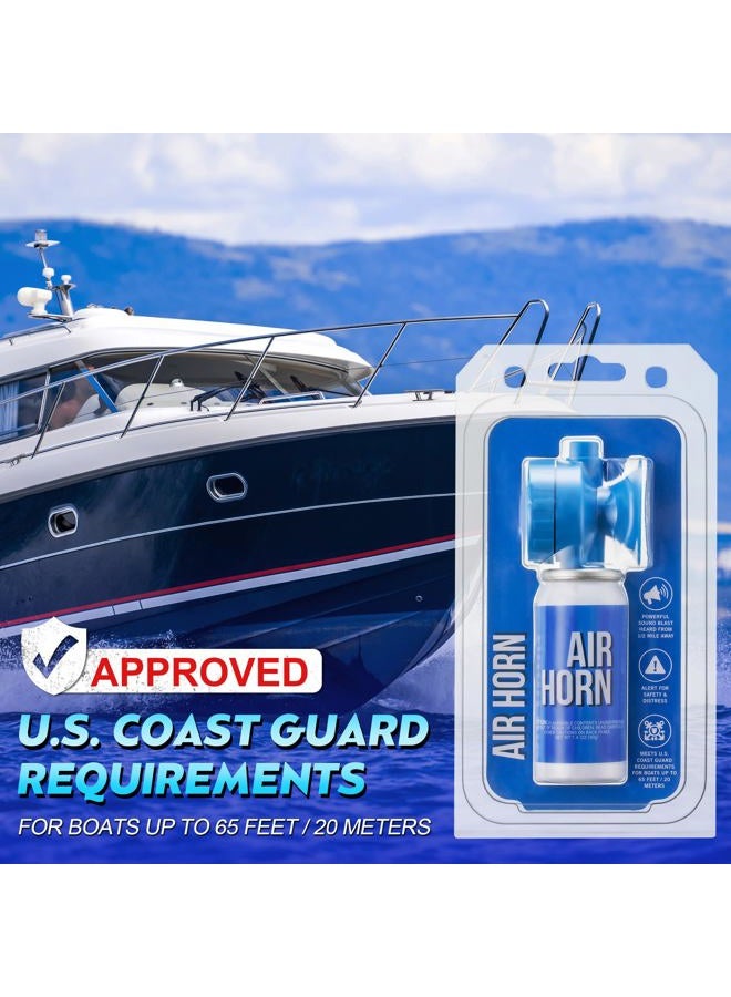 Saillong 2 Pack 1.4oz Marine Boat Air Horn, Loud Air Horns Can for Safety, Mini Small Compressed Blow Fog Bear Horn, Meet Coast Guard, Emergency Use for Marine Boating Sporting Events Outdoor Alarm - Image 3