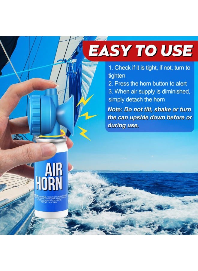Saillong 2 Pack 1.4oz Marine Boat Air Horn, Loud Air Horns Can for Safety, Mini Small Compressed Blow Fog Bear Horn, Meet Coast Guard, Emergency Use for Marine Boating Sporting Events Outdoor Alarm - Image 5
