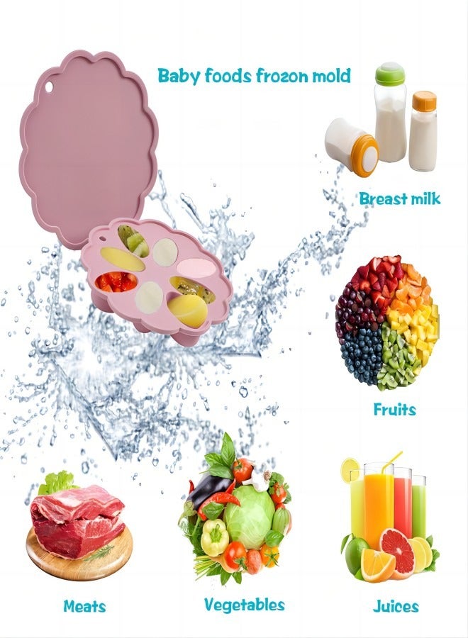 آي ميس يو قالب مصاصة الحليب المصنوع من السيليكون لطعام الفاكهة للأطفال مع غطاء، حاويات طعام للأطفال الصغار تتضمن مشابك مصاصة وسلسلة منع الضياع للأطفال من سن 4 أشهر فما فوق - وردي - Image 3