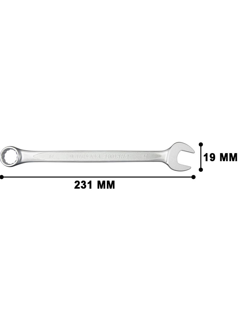 TOTAL Double Side Spanner Size 19 Combination Spanner Cr-V Ring & Open End Spanner 1 Pcs TOTAL TCSPA191 - Image 3