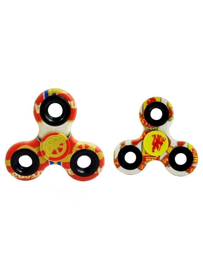 Premsons® Hand Spinner Desk Toy - High Speed Smooth Finger Spin Sensory Fidget Stress Relief Game Play for Kids & Adults - Birthday Party Gift - Combo - Football-A + Football-MU - Image 1