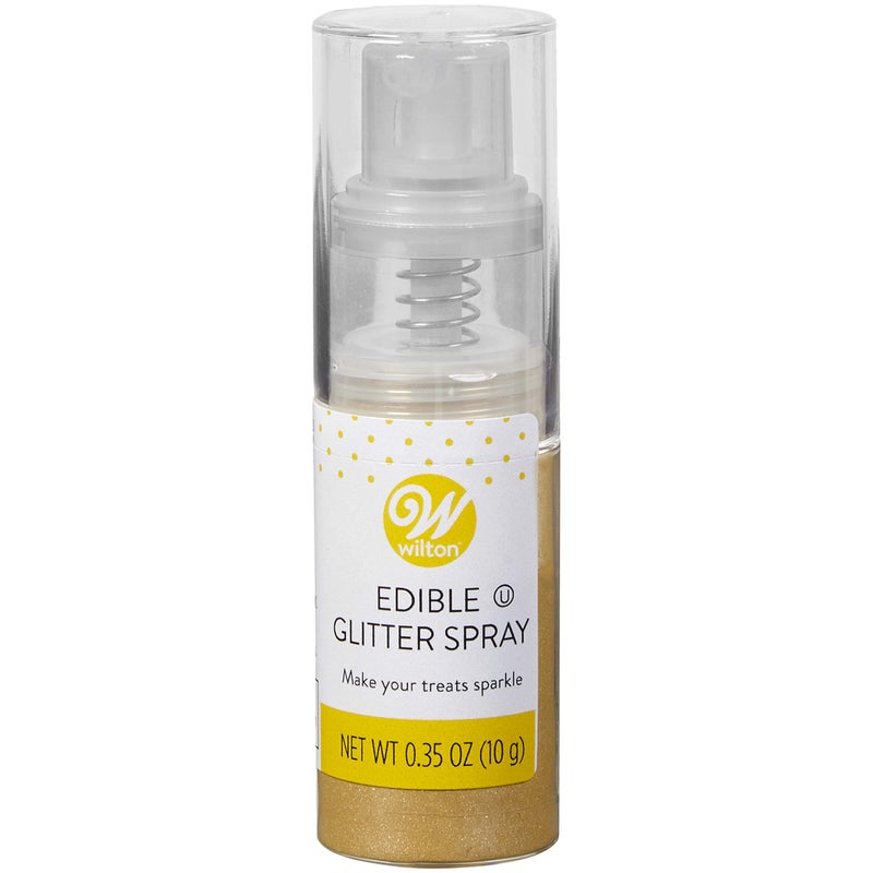 Wilton Edible Gold Glitter Spray, 0.35 oz. - Image 1