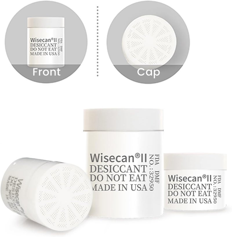 Wisesorb 1 Gram 100 Pack Silica Gel Canister, Desiccant Canister, Silica Gel Capsules, Desiccant Capsules, Moisture Absorbers for Food Storage, Food Safe Dehumidifiers Wisecan - Image 2