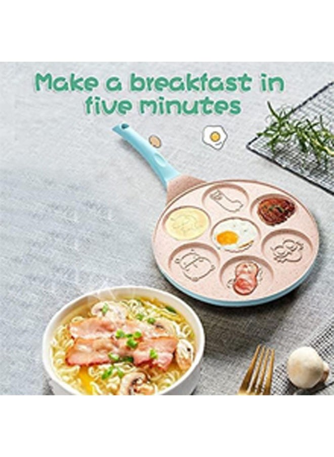 Arabest - Animal Induction Pancake Pan, Egg Pan, Omelet Pan, Silver Dollar Pancake Pan, Pancake Maker, Breakfast Omelette 7-Cups Pancake Griddle, Nonstick Egg Cooker for Kids - Image 1