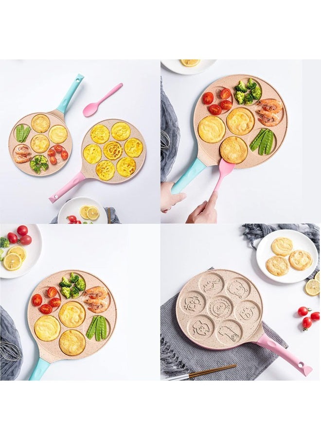 Arabest - Animal Induction Pancake Pan, Egg Pan, Omelet Pan, Silver Dollar Pancake Pan, Pancake Maker, Breakfast Omelette 7-Cups Pancake Griddle, Nonstick Egg Cooker for Kids - Image 1