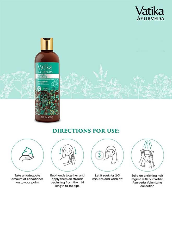 Vatika Ayurveda Volumizing Conditioner With Amla And Shikakai 400ml Hair Care - Image 4