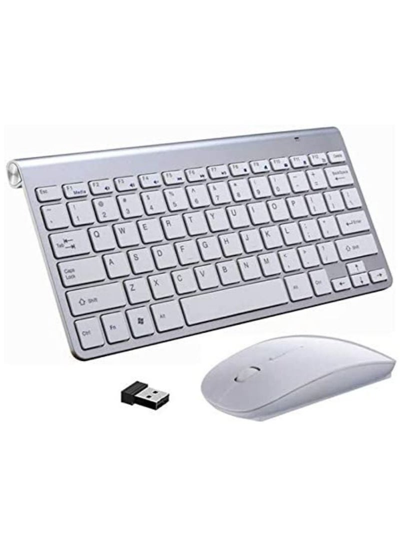 Rubik 2.4Ghz Wireless Keyboard And Mouse Combo Ultra Thin Portable Keyboard Compatible with Computer, Laptop, Desktop, PC, Mac, For Windows XP/Vista / 7/8 / 10, OS Android  - Image 1