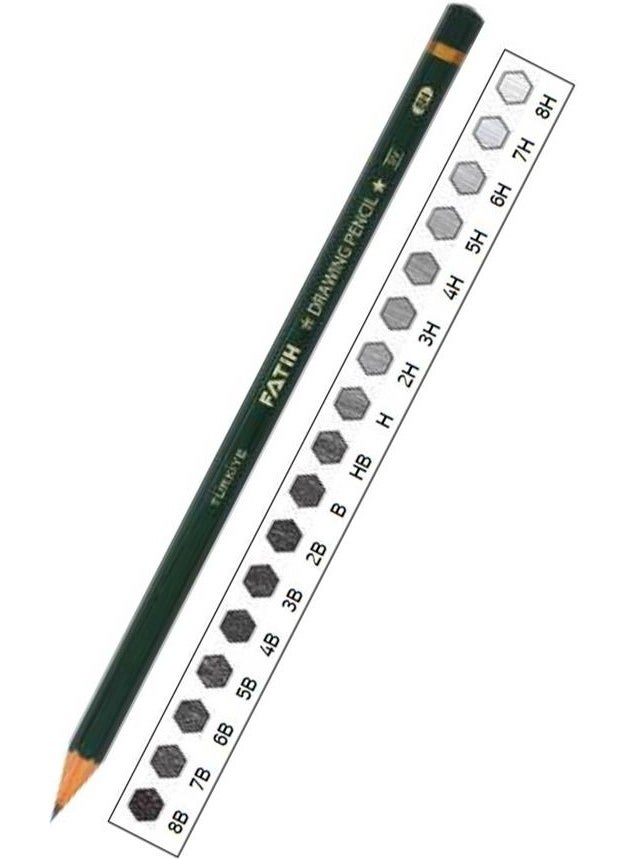 Fatih 7b Art Pen Graduated Pen 2 Pieces Graduated Art Pen Soft Tip Pencil  - Image 5
