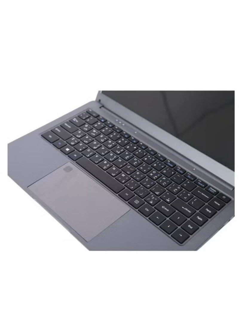 CORA Laptop 14 Inch Display, Thin and Lightweight, intel N4000 Processor/8GB RAM/256GB SSD/Intel HD Graphics /Windows 10/ English/Arabic Grey
