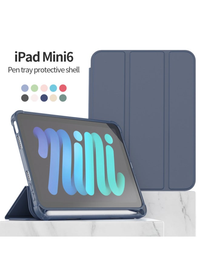 جراب واقٍ لجهاز iPad 10.2 مع فتحة قلم 18 pro11 مضاد للسقوط وغطاء ناعم لجهاز iPad 10.9 MINI23456 Apple الجيل السابع - اللون: أخضر ليلي غامق - الموديلات المطبقة: عالمي لجهاز iPad mini12345 - Image 2