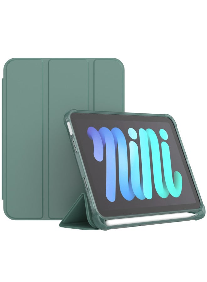 جراب واقٍ لجهاز iPad 10.2 مع فتحة قلم 18 pro11 مضاد للسقوط وغطاء ناعم لجهاز iPad 10.9 MINI23456 Apple الجيل السابع - اللون: أخضر ليلي غامق - الموديلات المطبقة: عالمي لجهاز iPad mini12345 - Image 1