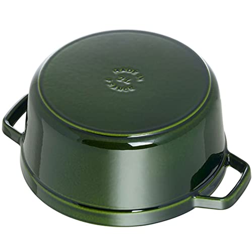 STAUB طاجن ستوب من الحديد الزهر مصنوع في فرنسا، 4-qt، ريحان - Image 5