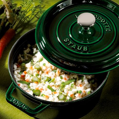 STAUB طاجن ستوب من الحديد الزهر مصنوع في فرنسا، 4-qt، ريحان - Image 4
